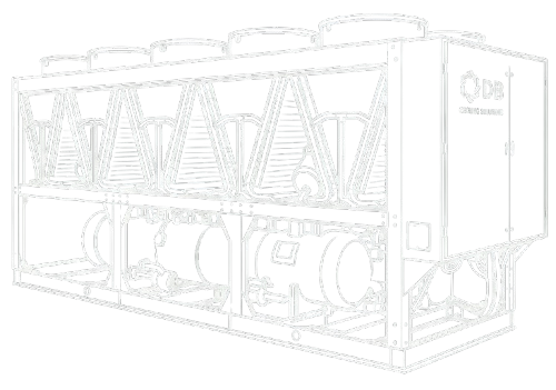Dunham-Bush Air-Cooled Screw Chillers technical line art