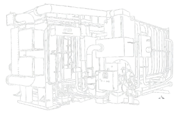 Dunham-Bush Direct Fired Absorption Chillers technical line art