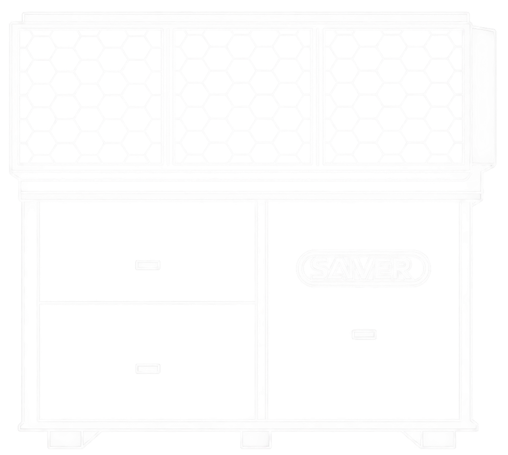 SAIVER Air-Cooled Package Units technical line art