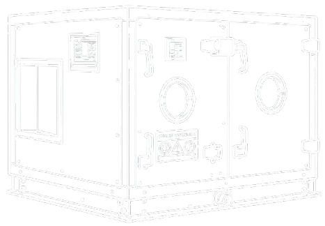 SAIVER Hygienic Air Handling Units technical line art